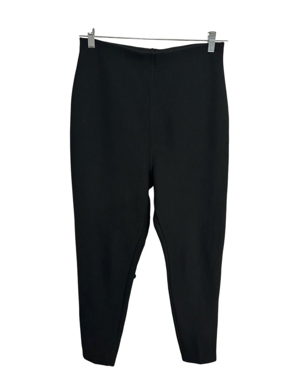 My Boyfriend Black Ribbed High Waisted Leggings Size Medium Athleisure Minimalis